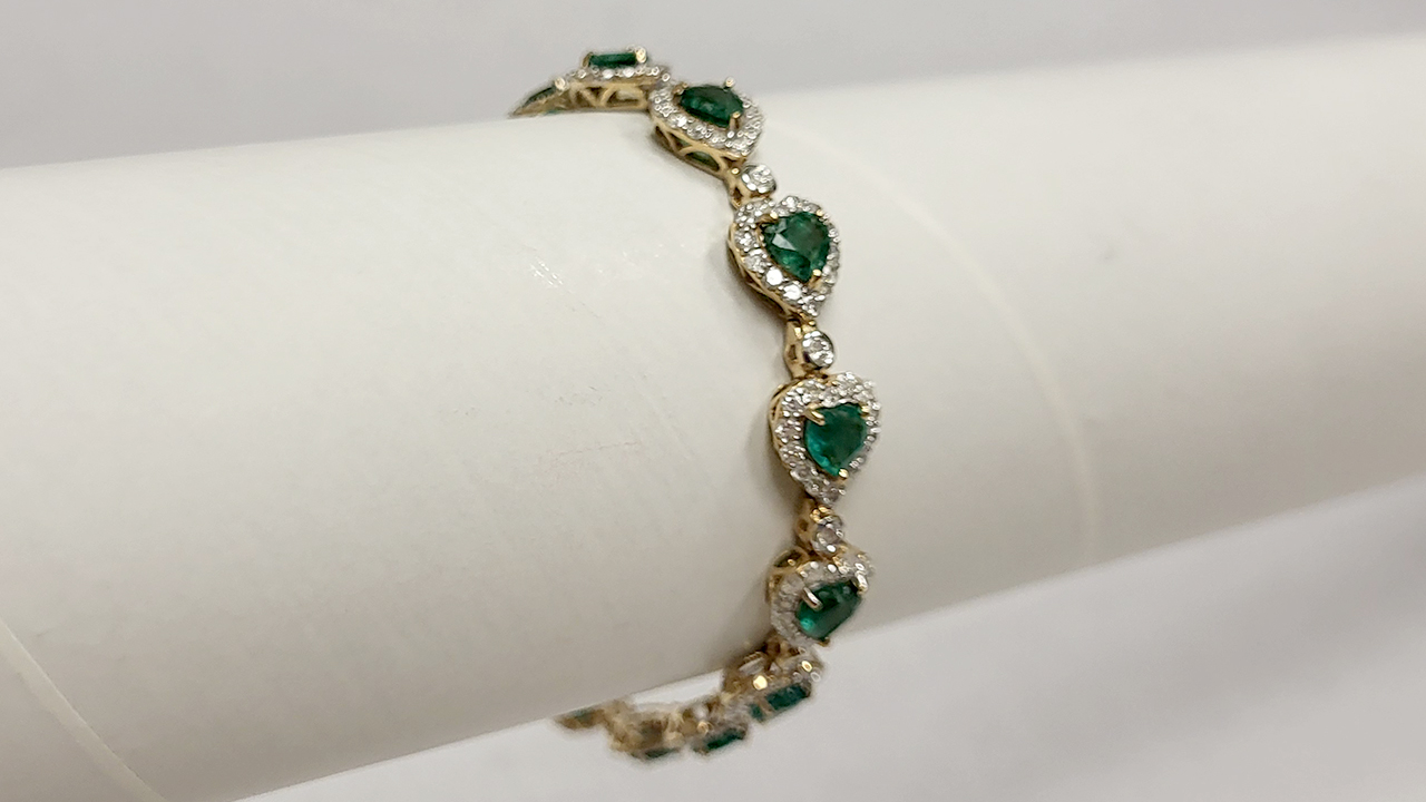 4th Image of a N/A 14K GOLD EMERALD DIAMOND