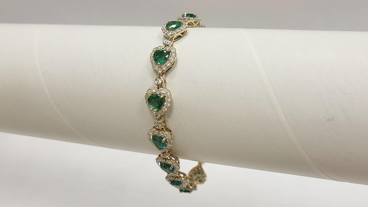 5th Image of a N/A 14K GOLD EMERALD DIAMOND