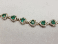 Image 3 of 7 of a N/A 14K GOLD EMERALD DIAMOND