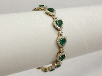 Image 5 of 7 of a N/A 14K GOLD EMERALD DIAMOND