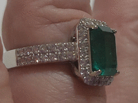 Image 7 of 8 of a N/A PLATINUM EMERALD DIAMOND