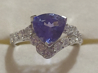 Image 2 of 8 of a N/A PLATINUM TANZANITE DIAMOND