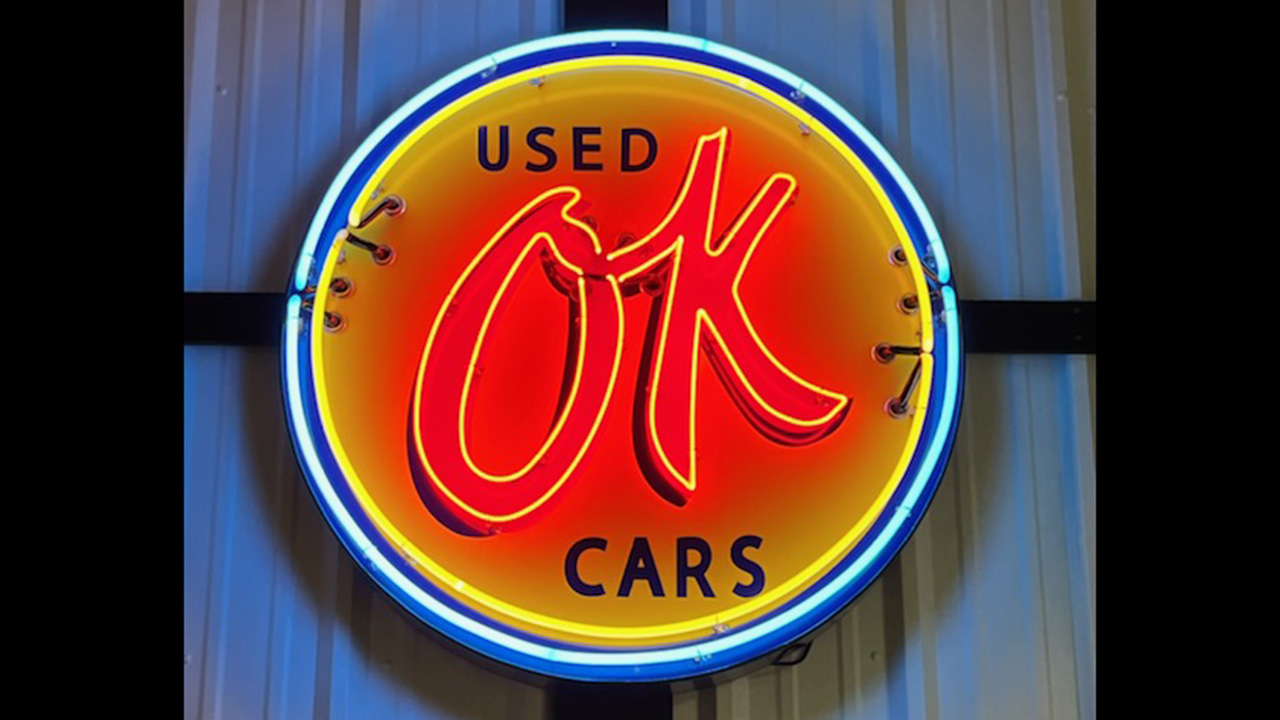 0th Image of a N/A OK USED CARS NEON SIGN