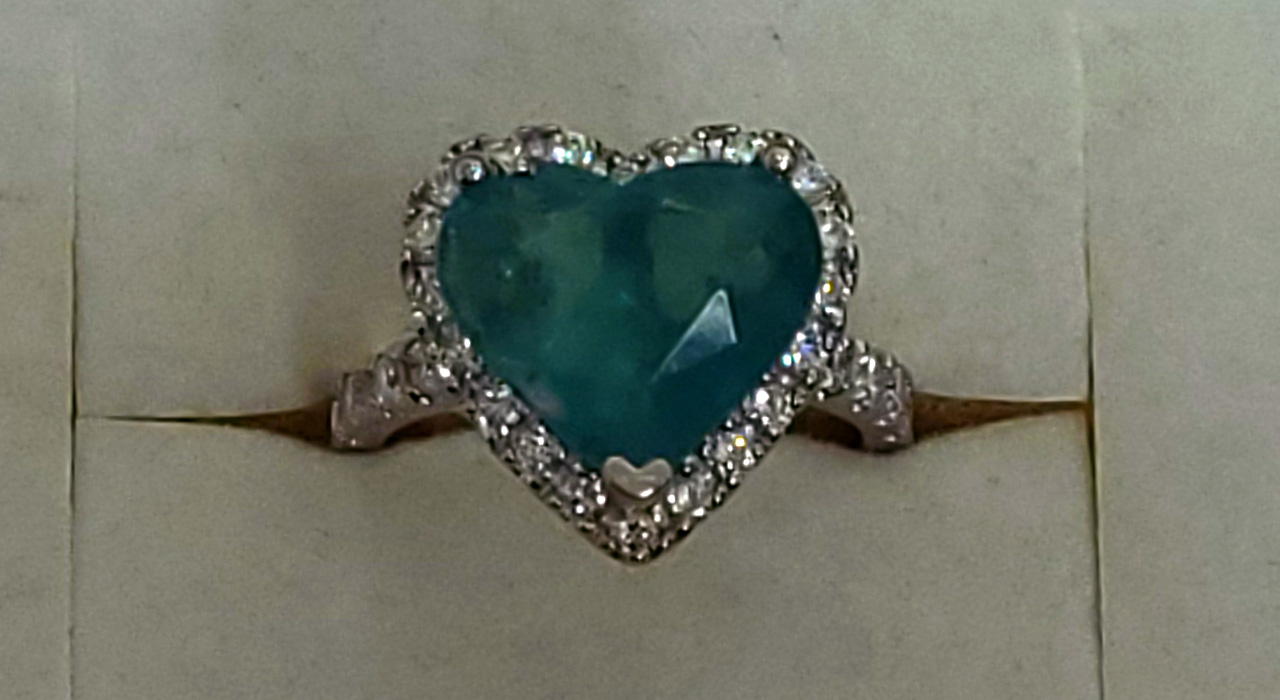 0th Image of a N/A 14K WHITE GOLD NATURAL EMERALD BERYL AND DIAMOND