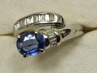 Image 2 of 9 of a N/A PLATINUM SAPPHIRE AND DIAMOND