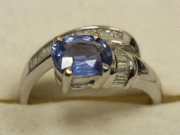 Image 4 of 9 of a N/A PLATINUM SAPPHIRE AND DIAMOND