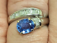 Image 5 of 9 of a N/A PLATINUM SAPPHIRE AND DIAMOND