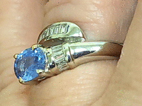 Image 6 of 9 of a N/A PLATINUM SAPPHIRE AND DIAMOND
