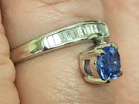 Image 7 of 9 of a N/A PLATINUM SAPPHIRE AND DIAMOND