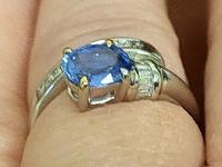 Image 8 of 9 of a N/A PLATINUM SAPPHIRE AND DIAMOND