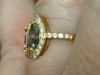 Image 5 of 7 of a N/A 18K GOLD GREEN AND WHITE DIAMOND