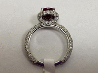 Image 6 of 11 of a N/A 14K WHITE GOLD BURMESE RUBY AND DIAMOND