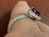 Image 10 of 11 of a N/A 14K WHITE GOLD BURMESE RUBY AND DIAMOND