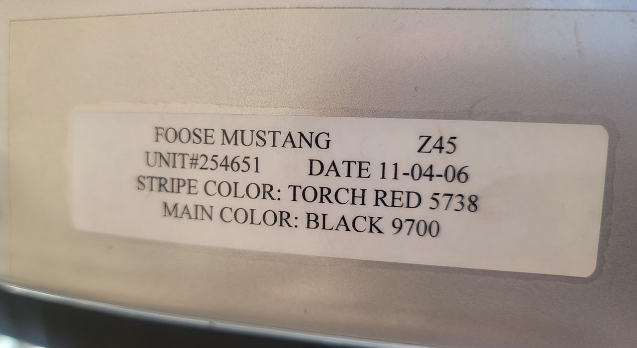 11th Image of a 2007 FORD MUSTANG FOOSE