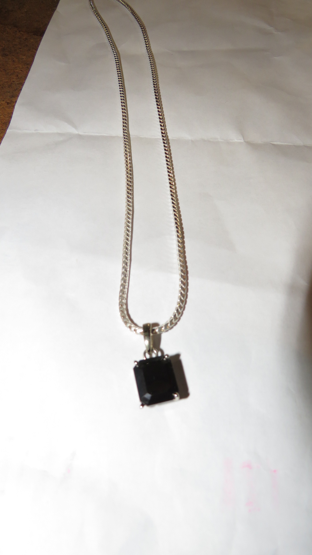 2nd Image of a N/A PENDANT 6 CARAT CUSHION CUT BLK DIAMOND
