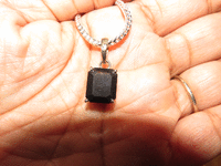 Image 2 of 3 of a N/A PENDANT 6 CARAT CUSHION CUT BLK DIAMOND