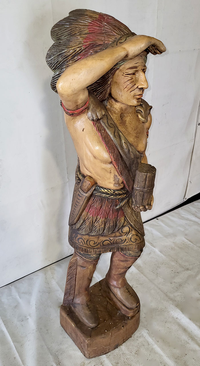 2nd Image of a N/A CIGAR STORE INDIAN CARVED WOOD