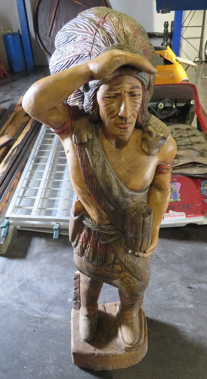 3rd Image of a N/A CIGAR STORE INDIAN CARVED WOOD