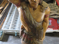 Image 4 of 4 of a N/A CIGAR STORE INDIAN CARVED WOOD