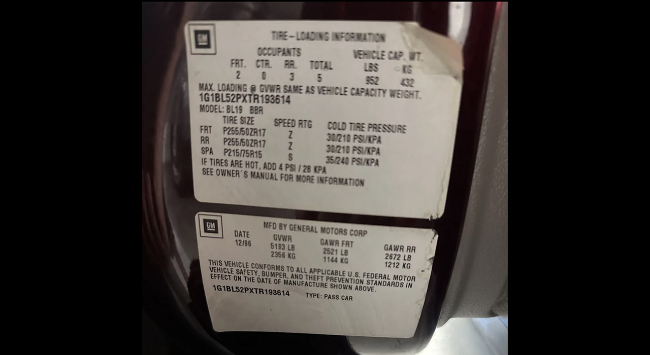 17th Image of a 1996 CHEVROLET CAPRICE