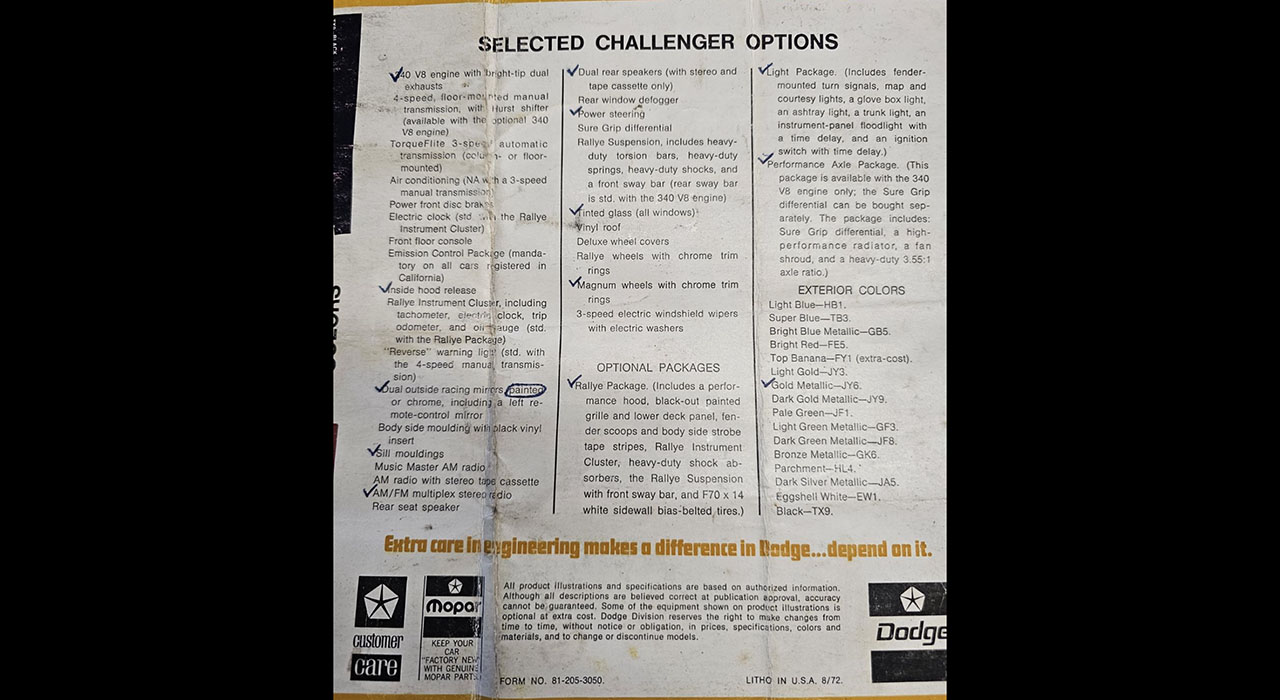 22nd Image of a 1973 DODGE CHALLENGER