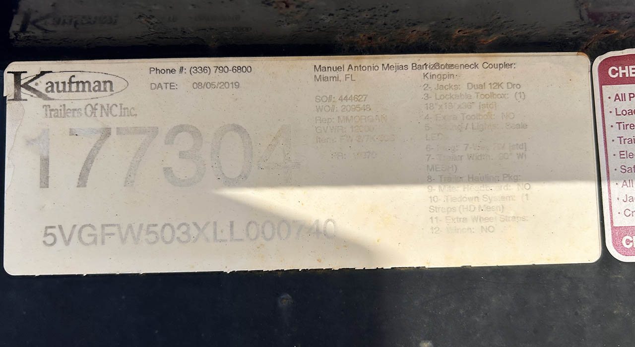 6th Image of a 2020 KAUF 3 CAR HAULER