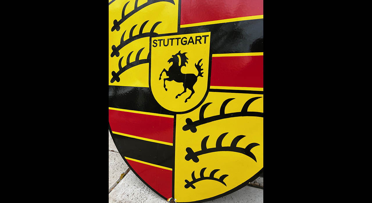 2nd Image of a N/A PORSCHE CREST PORCELAIN ENAMEL