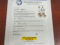 Image 3 of 3 of a N/A 14K MULTI-COLORED DIAMOND DANGLE