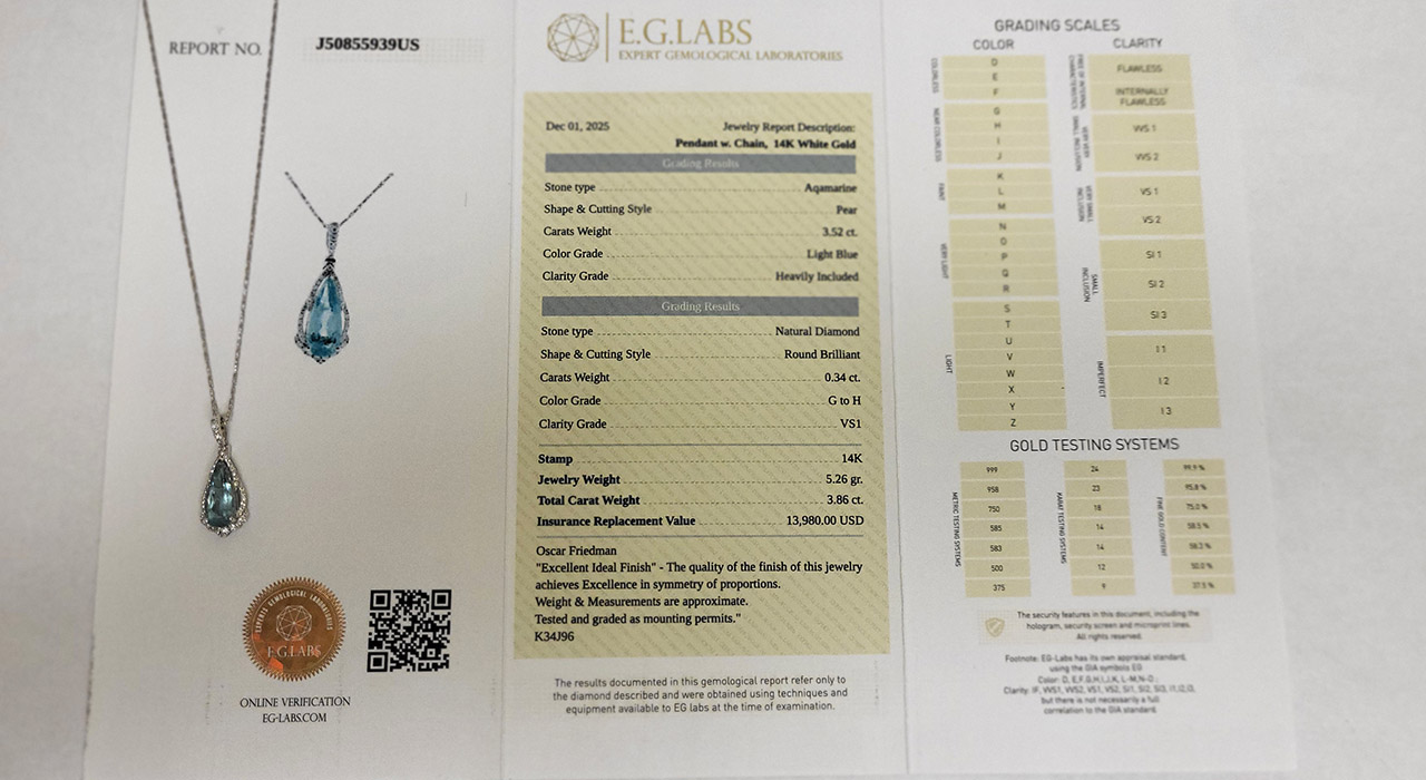 3rd Image of a N/A 14K WHITE GOLD PENDANT WITH