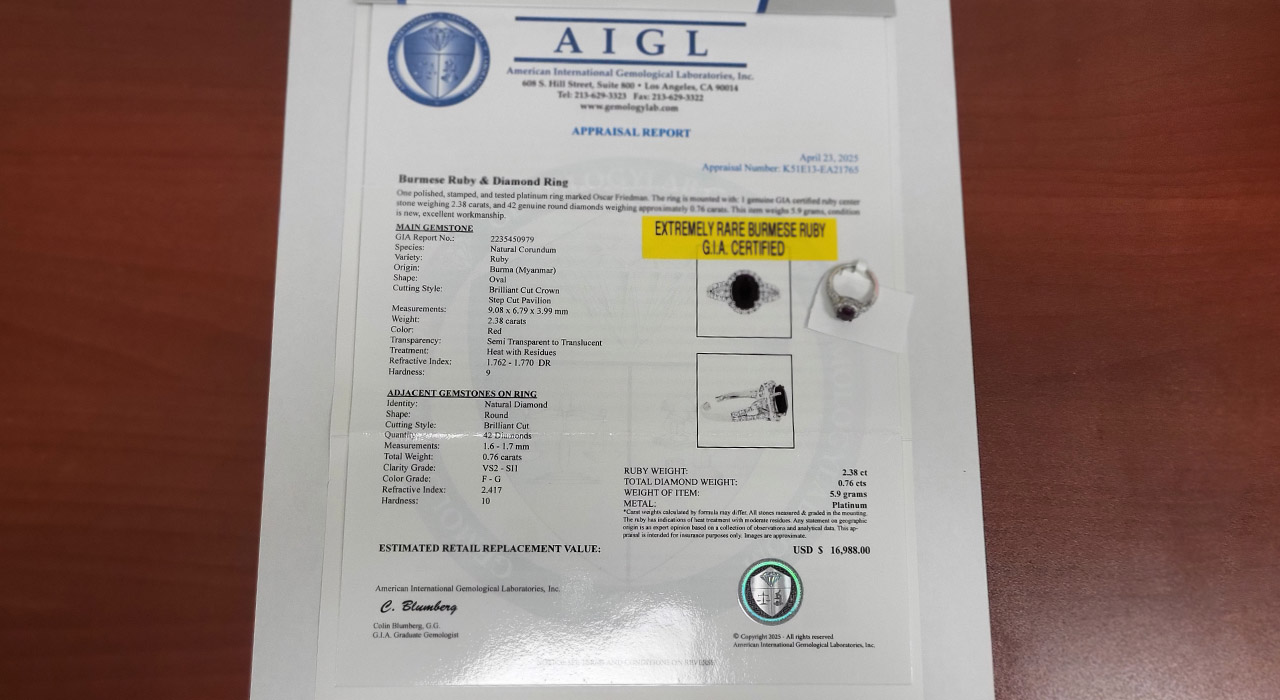 7th Image of a N/A BURMESE RUBY DIAMOND