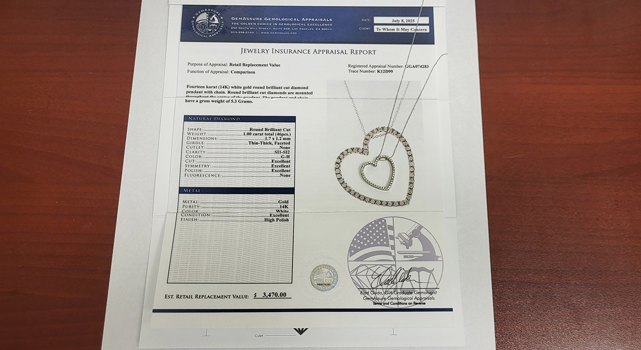 3rd Image of a N/A 14K WHITE GOLD DIAMOND PENDANT